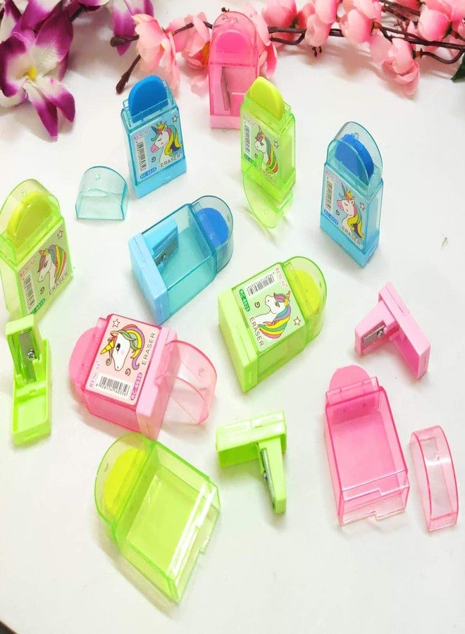 Tera13 TERA 13 Return Gifts for Kids Shapener for Girls (12 Pcs) Unciorn Sharpener for Girls, Pencil Sharpener for Kids, Sharpener with Eraser for Girls, Kanjak Gifts for Kids - Image 3